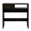 Home Office Set, Two Parts Set, One Drawer, Desktop, Keyboard Tray, Stand, Five Shelves, Black