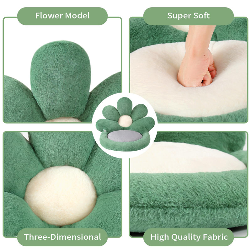Flower Shape Chair Pillow Cute Seat Cushion 19 Inch Comfy Lazy Sofa Floor Pillows Dorm Seating