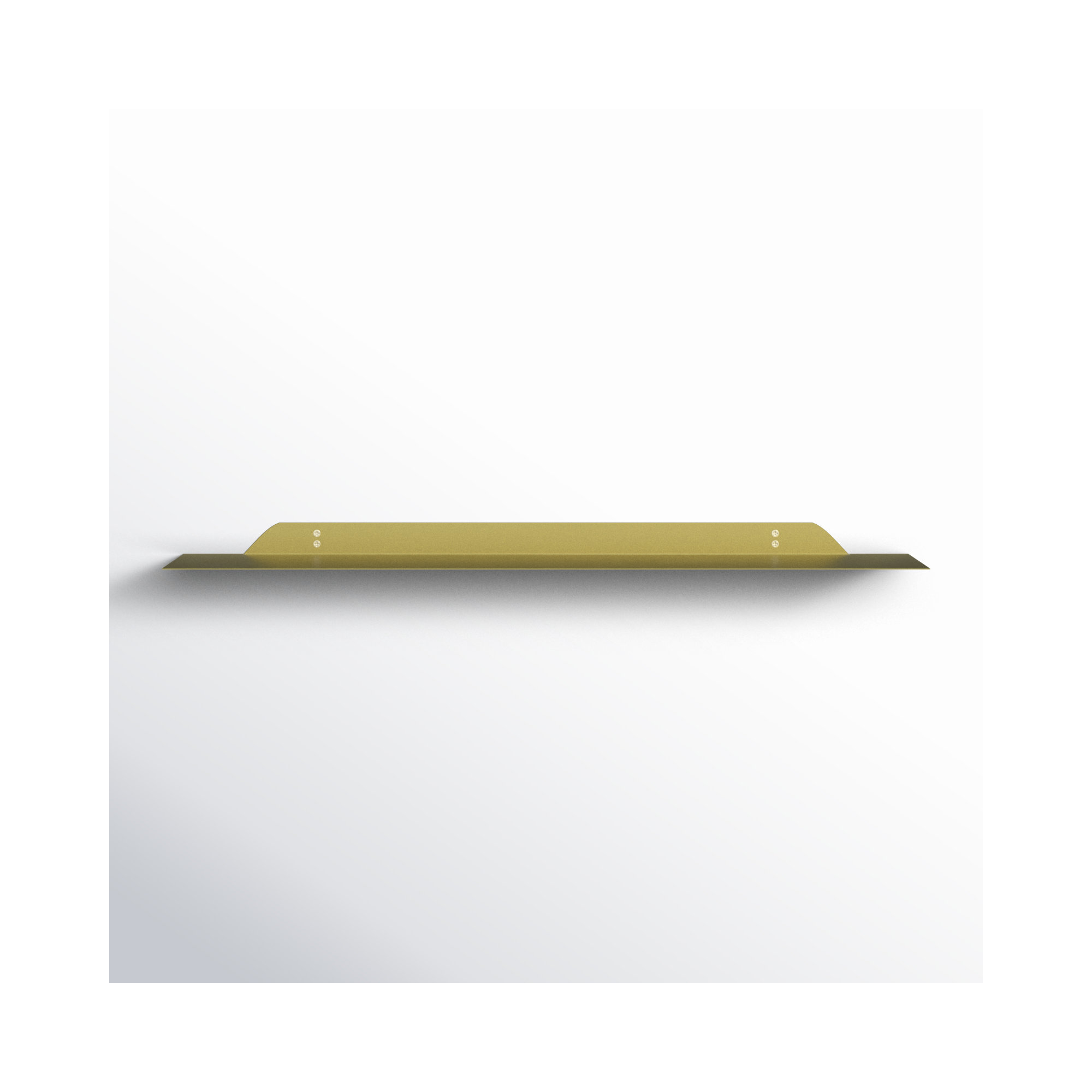 Maja Metal Floating Shelf, 1.75" H x 36" W x 6" D, Gold