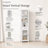 Freestanding Bathroom Linen Tower Storage Cabinet with Glass Door, Drawer, Open Shelves & Adjustable Shelves, White