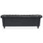Canapé Chesterfield 84,6 po rembourré en similicuir avec accoudoirs roulés à 3 places et pieds en bois massif-1067982984