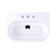 LACAVA Tre 15.625'' White Porcelain U-Shaped Bathroom Sink with Overflow