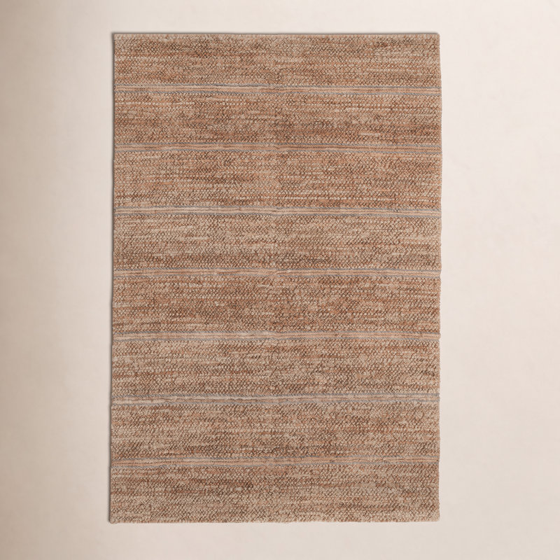 Tapis brun en jute tissé à la main Beamond, Rectangle 2 pi x 3 pi