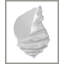 Silver Leafed Shell 2' Framed Graphic Art Print on Glass