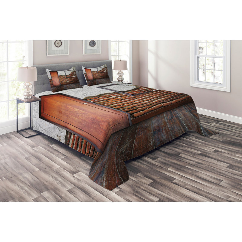 Rustic Coverlet, King Bedspread + 2 Shams