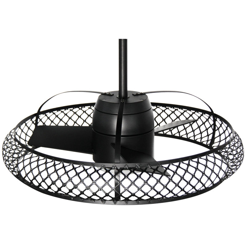 Cage à bleuets de 66 cm Ventilateur intérieur/extérieur avec DEL intégrée et télécommande