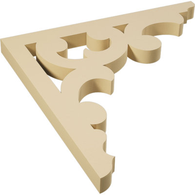 1 1/2 in. W x 22 in. D x 22 in. H Vienna Signature Urethane Bracket, Primed Tan