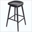 Tabourets de bar en bois massif, ensemble de 2 tabourets de comptoir à dossier en selle avec repose-pieds, chaises de bar rustiques de style Mid-Century pour îlot de cuisine et salle à manger