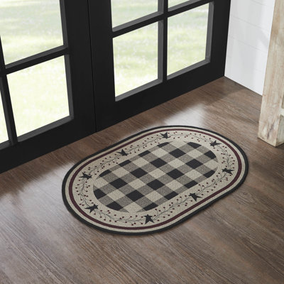 Mykeil Washable Checkered and Plaid Indoor / Outdoor Rug