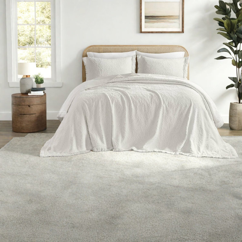 Oversized Queen Bedding Sets Cotton Blend Farmhouse Style For Home