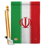 Double Sided 40'' H x 28'' W Polyester Flag Set