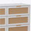 Commode de rangement en rotin à 6 tiroirs de 51,18 po Ayanna-547666476