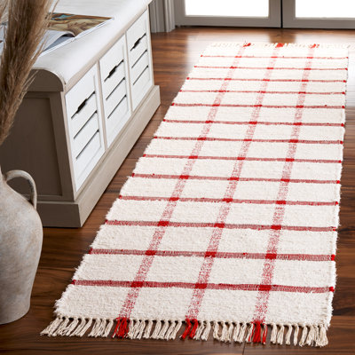 Lamoni Handwoven Recycled Cotton Plaid Rug