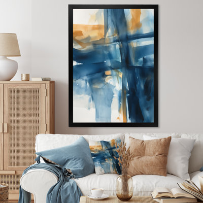 «Blue and Gold Fusion», art mural Fractals