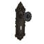 Victorian Plate with Decorative Keyhole and Crystal Black Door Knob-1495901818-1495901817
