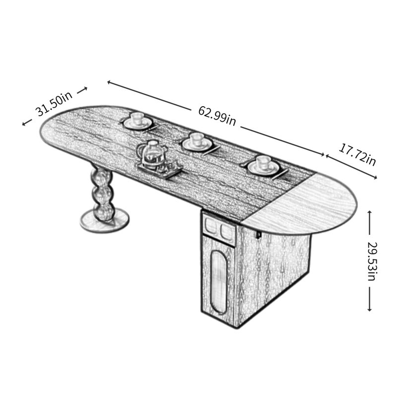 French Retro Black Dining Table