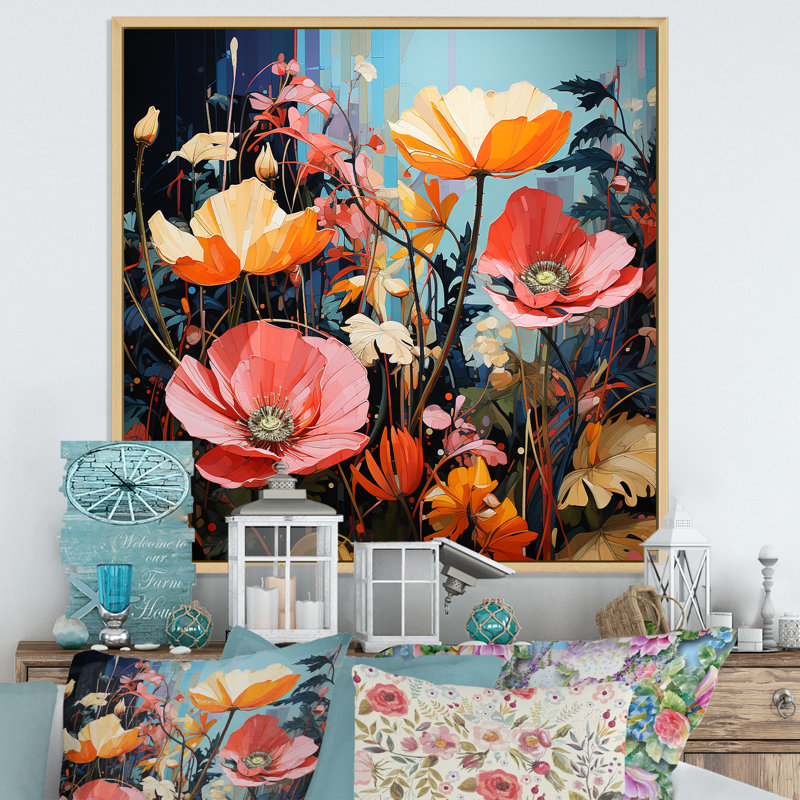 Wild Plants Burst With Fierce Harmony - Décoration murale plantes, Cadre naturel flottant, 16" H x 16" W