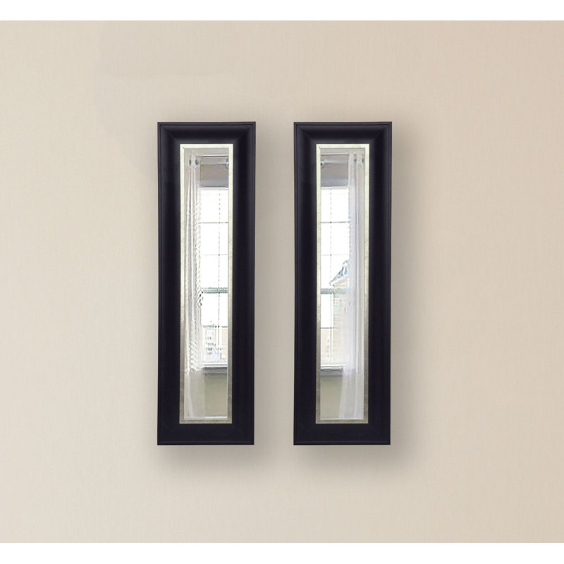 Ballinger Wood Flat Wall Mirror, 40.5" H x 12.5" W