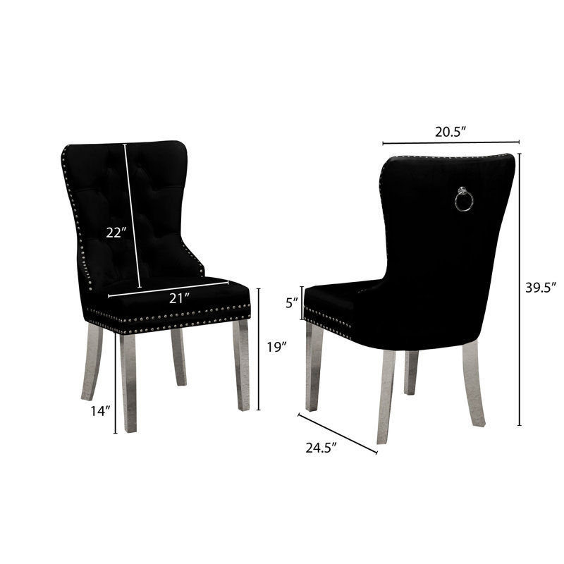 Chaise d'appoint Jaunna, Noir, noir, noir, noir