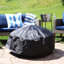 Housse pour foyer d'extérieur ronde avec cordon de serrage Hamilton - 48 po x 18 po - noir-96367637-96367635