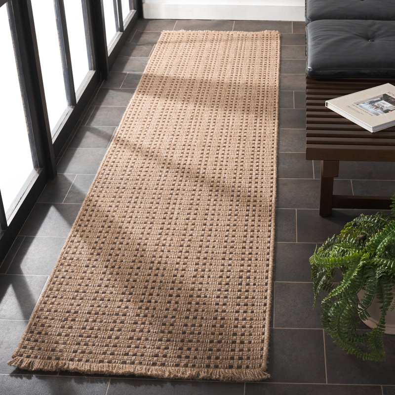 Tapis naturel / brun Retreat 252, Tapis de couloir 2 pi 2 po x 8 pi