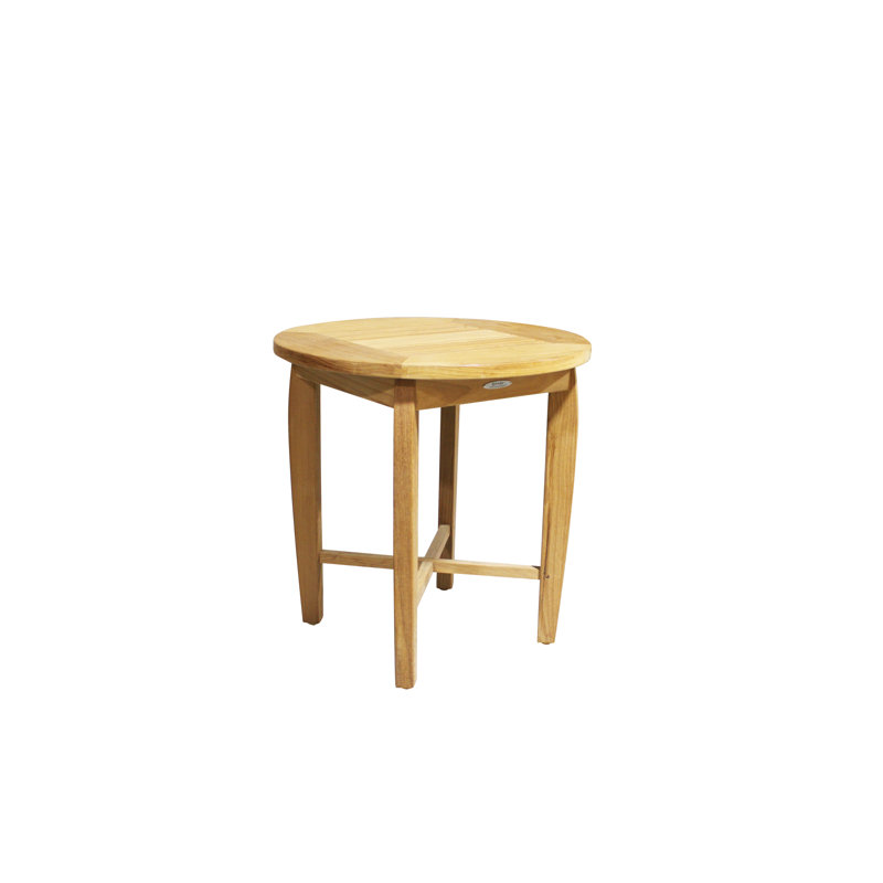 Kordian Round Teak Outdoor Side Table , 23.5'' in. W 23.5'' in. D