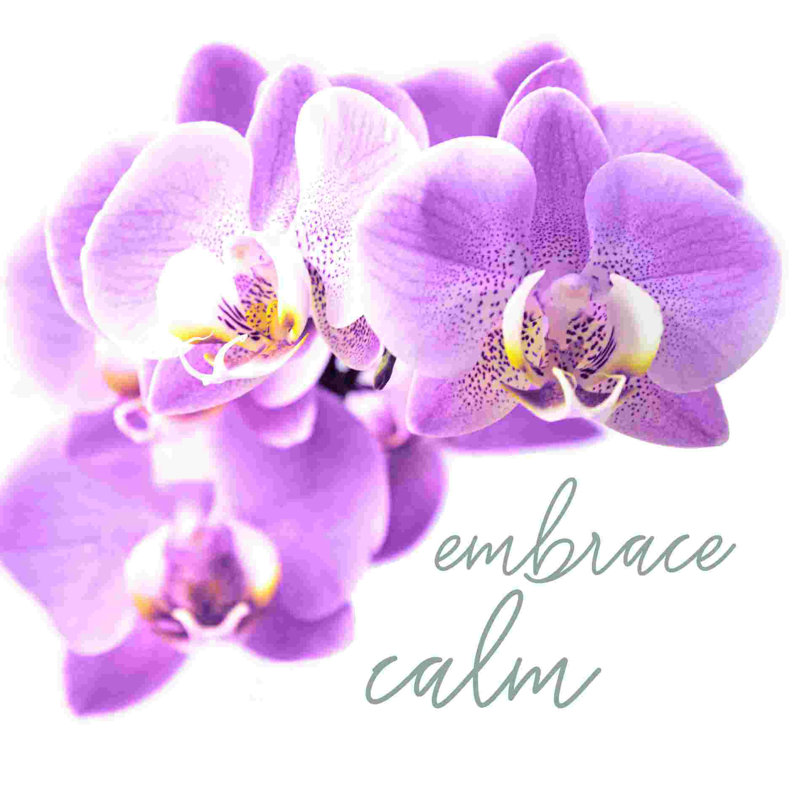 " Calm Orchids ", 20" H x 20" W