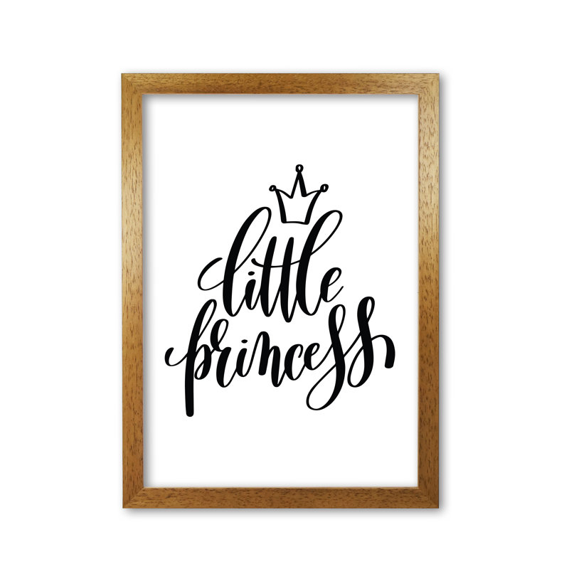 Little Princess - Print, 85 cm H x 60 cm W x 5 cm D, Honey Oak Frame