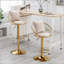 Chaise de bar en velours, plaquée or pur, conception unique, rotation à 360 degrés-1098894483