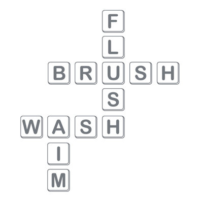 Décalcomanie murale pour salle de bain scrabble