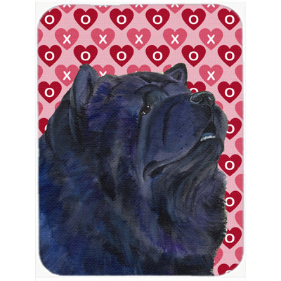 Caroline's Treasures Valentine Hearts Chow Chow Hearts Love and Valentine's Day Portrait Glass Cutting Board