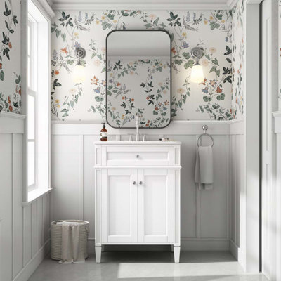 24" Bathroom Vanity with 2 Doors and Tip-Out Drawer