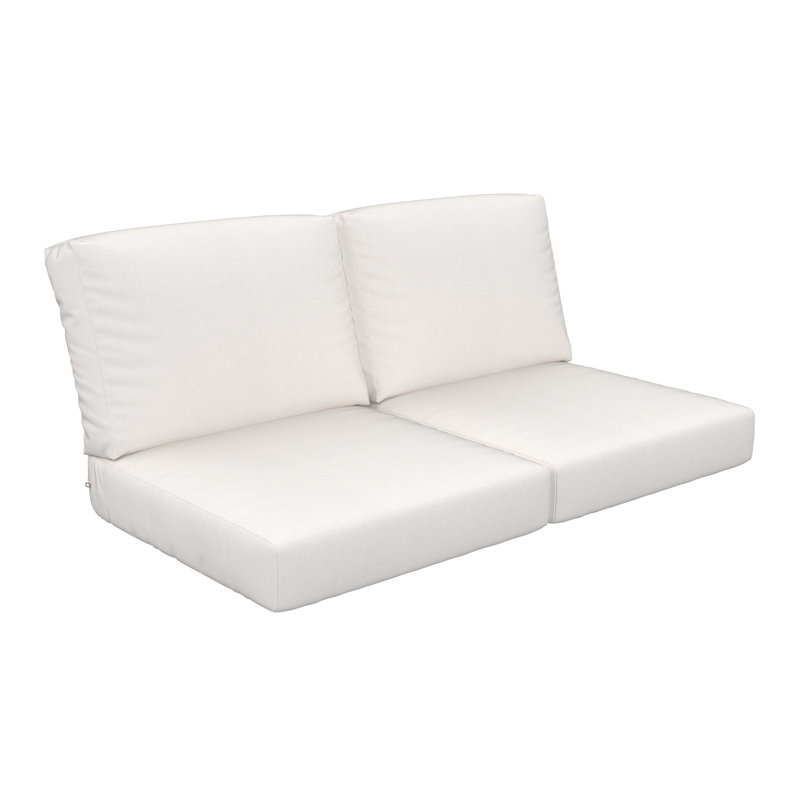 Coussins de siège et de dossier 6 pouces Sunbrella Premium (ensemble de 2), Sunbrella® toile naturelle