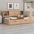 Wooden L-Shaped Daybed Corner Bed Under-Bed Drawers With Storage Bookcase And Upholstered Headboard And USB Charging Ports For Limited Space-369193023-369193020