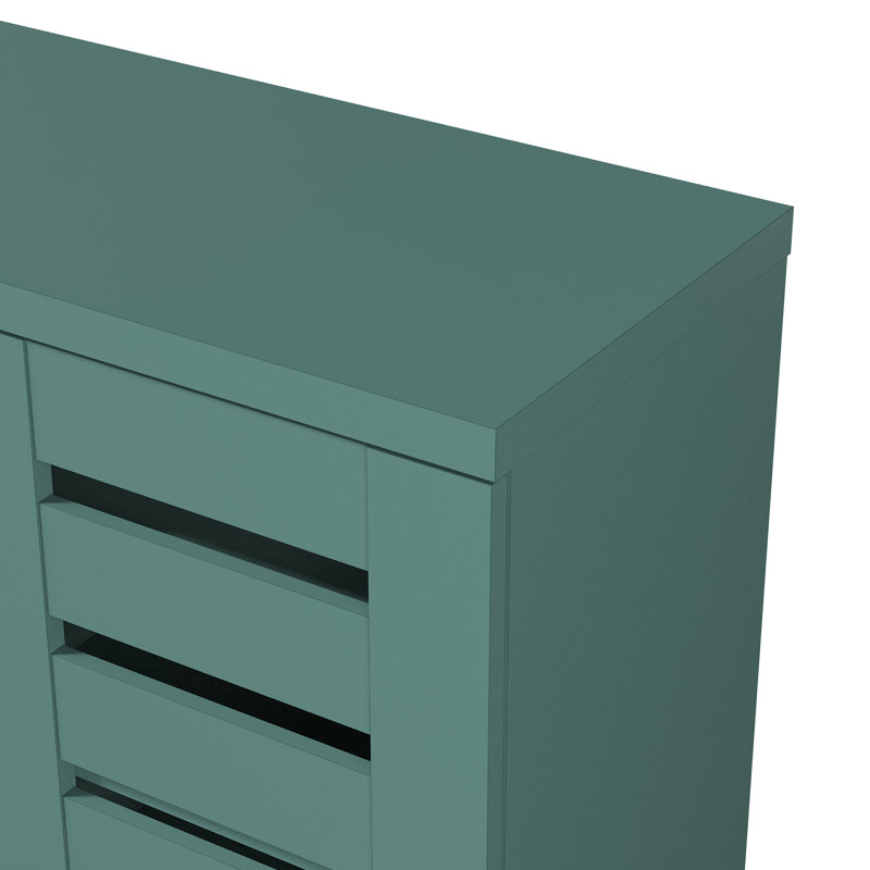 Armoire de rangement à chaussures Lismore jusqu'à 20 paires, Bleu sarcelle vieilli