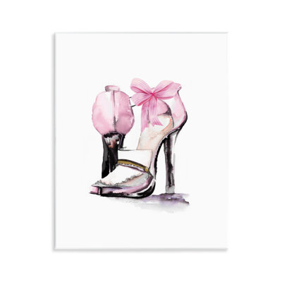 Plaque murale à talons pastel rose de luxe, design par Stella Chang