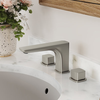 Widespread Bathroom Faucet 3 Hole, 2-handle Bathroom Sink Faucet with Drain Assembly