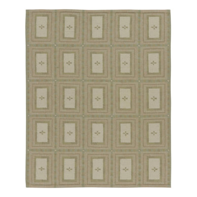 Flatweave Wool Geometric Area Rug