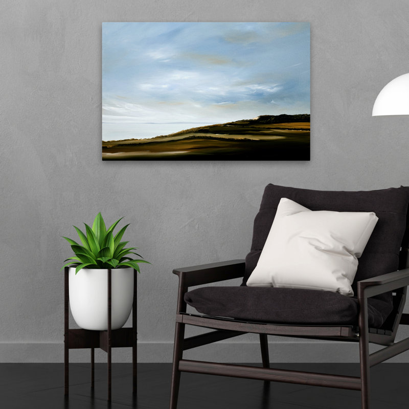 Méditation - art des paysages côtiers, H 16 po x l 24 po