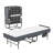 Folding Bed with Adjustable Headboard & Memory Foam, Space Saving Rollaway Guest Bed for Tall People, Portable Cot on Wheels, Easy Assembly