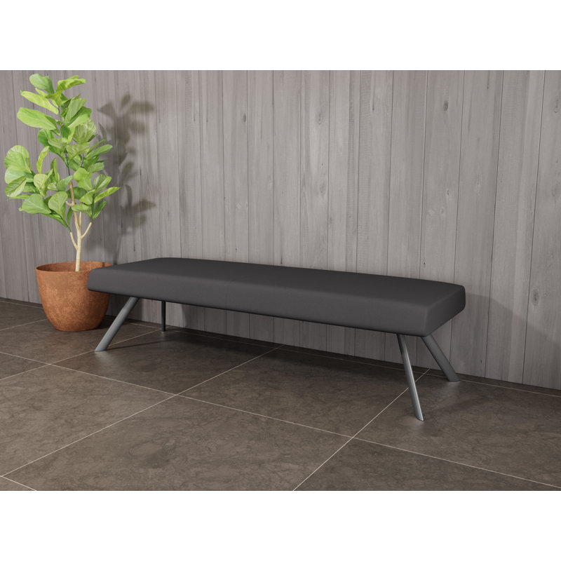 Banc de réception Willow, Noir Visite Libre - tissu uni, Gris anthracite