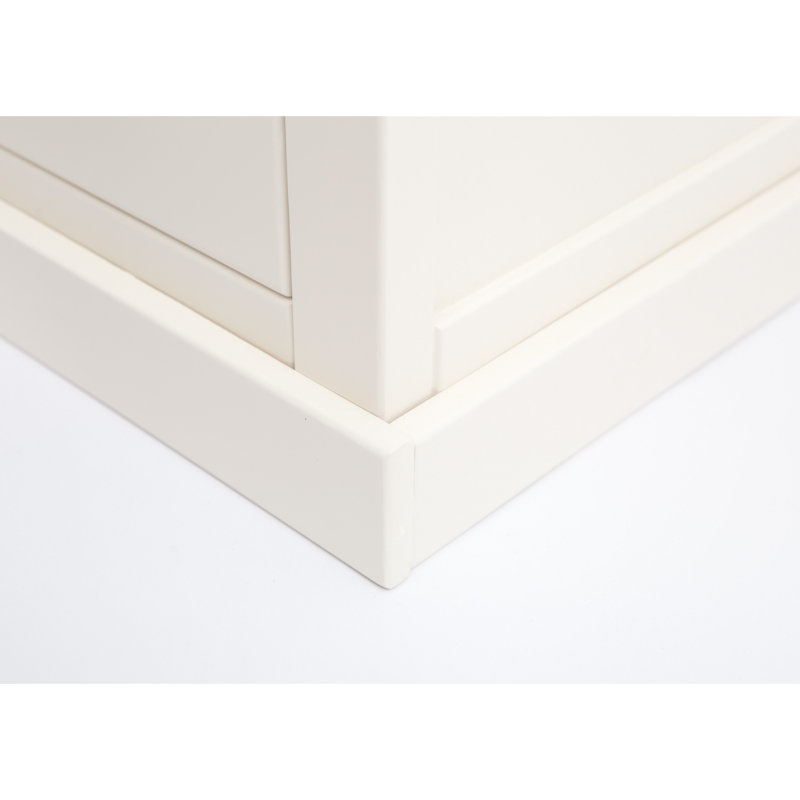 45cm W Plywood / Laminate Board Bedside Table, Off White