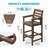 Wolak HDPE Outdoor Tall  Adirondack Chair With Table-461460485