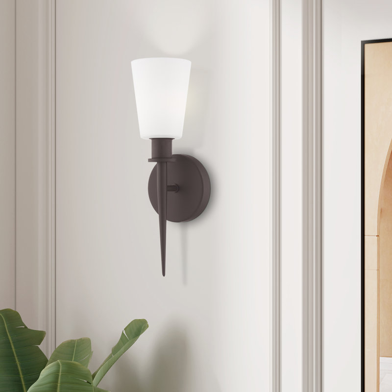 Luminaire mural 1 lumière Witten ADA, Bronze, H 13 po x l 4,25 po x P 3,95 po