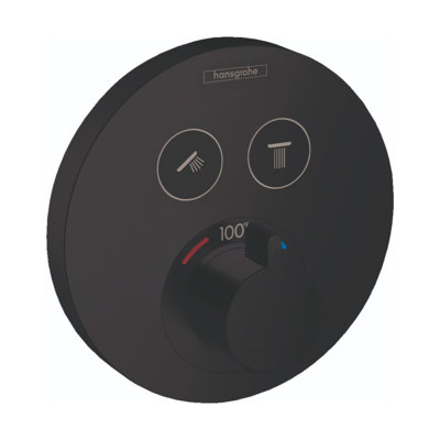 Showerselect S 1 poignée 6 pouces de large, mémoire de température, garniture de valve thermostatique seulement, avec inverseur