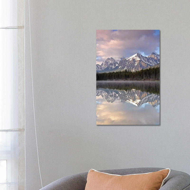 Cloudy Herbert Lake by Brian Wolf - Wrapped Canvas Print