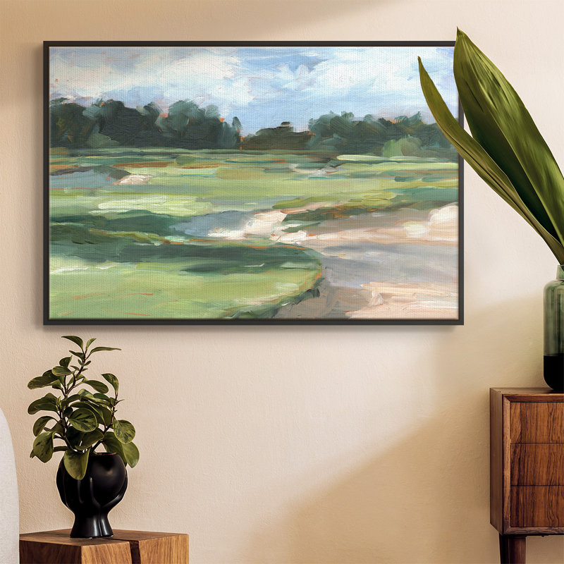 Golf Course Study II, reproduction d'art sur toile, H 17 po x l 25 po, Noir