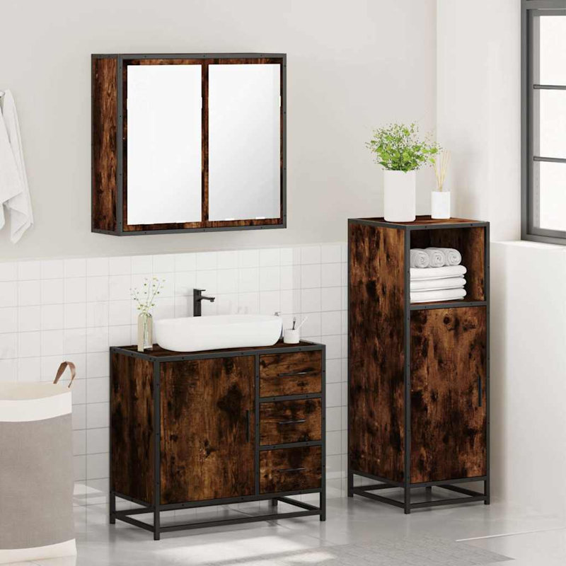 Bathroom Furniture Suite, Smoked Oak