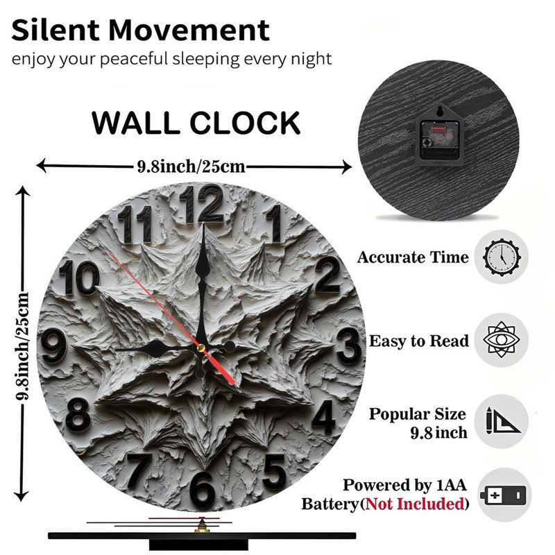 Horloge murale en 2 dimensions
