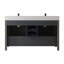 Meuble-lavabo double 60 po avec comptoir en quartz 60 po-636032671